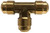 AMC 704044-06 Union Tee, 3/8 in 45 deg Flared x 3/8 in 45 deg Flared x 3/8 in 45 deg Flared, Brass