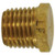 AMC 706121-06 Cored Hex Head Plug, 3/8 in MPT, Brass