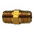 AMC 706122-04 Hex Nipple, 1/4 in MPT x 1/4 in MPT, 1.12 in, Brass