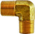 AMC 706130-06 90 deg Barstock Elbow, 3/8 in MIP x 3/8 in MIP, Brass