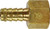 AMC 707002-0304 Rigid Adapter, 3/16 in Hose Barbed x 1/4 in FIP, Brass