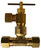 AMC 709178-0406 Needle Valve with Tee, 1/4 x 3/8 in Nominal, Compression x Compression, Brass Body