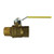 Midland Metal 948103T Italian Ball Valve, 1/2 in Nominal, MIP x FIP, 600 psi WOG Pressure, Brass Body