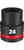 Milwaukee 49-66-6362 SHOCKWAVE Impact Duty 3/4" Drive 24MM Standard 6 Point Socket
