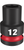 Milwaukee 49-66-6244 SHOCKWAVE Impact Duty 1/2" Drive 12MM Standard 6 Point Socket