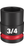 Milwaukee 49-66-6206 SHOCKWAVE Impact Duty 1/2" Drive 3/4" Standard 6 Point Socket