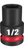 Milwaukee 49-66-6202 SHOCKWAVE Impact Duty 1/2" Drive 1/2" Standard 6 Point Socket