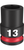 Milwaukee 49-66-6137 SHOCKWAVE Impact Duty 3/8" Drive 13MM Standard 6 Point Socket