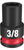 Milwaukee 49-66-6104 SHOCKWAVE Impact Duty 3/8" Drive 3/8" Standard 6 Point Socket