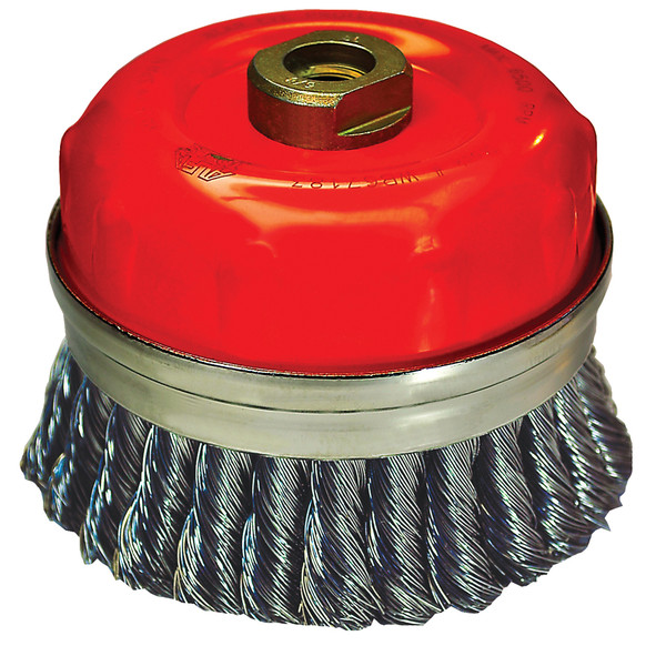 Alfa Tools WB67180SS 2-3/8" x 5/8-11 Stainless Steel Knotted Cup Brush