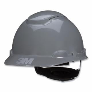 3M 7100239990 Hard Hat H-708Sfv-Uv Grey Vented 4-Point