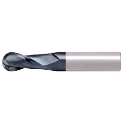 Alfa Tools SCB61378AL 3/8 2 Flute Ball Single End Center Cutting Altin Carbide End Mill