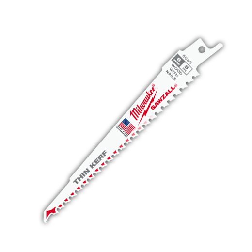 Milwaukee 48-01-2015 6 in. 5 TPI Thin Kerf SAWZALL Blades-Bulk 10