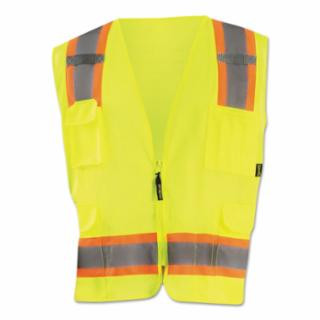 Occunomix ECO-ATRNSM-YS Class 2 Mesh Vest 2 Tone Zip Close Sm Yel