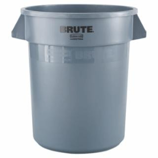 Rubbermaid Commercial FG262000GRAY Brute Cont Branded W/O Lid 20G/76L Gray