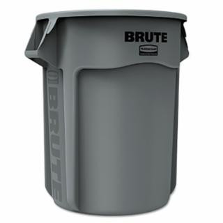 Rubbermaid Commercial FG265500GRAY Brute Cont Branded W/O Lid 55G/208L Gray