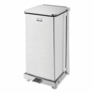 Rubbermaid Commercial FGST12SSPL Defenders Sq Step Can 25L/6.5G