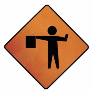 Cortina 07-800-4067 48" Flagger Ahead Symbol3016033