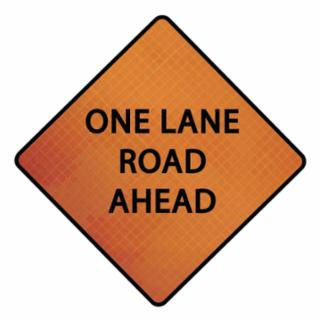 Cortina 07-800-4078 48" One Lane Road Ahead3017660
