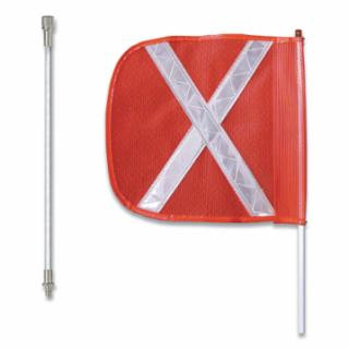 Checkers FS8X-SPQD-O Wrng Whip8'12Orn X Flagsplit Polequick Disc
