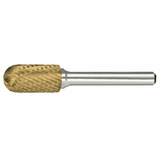Alfa Tools B71225CDTN SC-3 x Carbide Burr Cylindrical Radius Double Cut Tin Coated