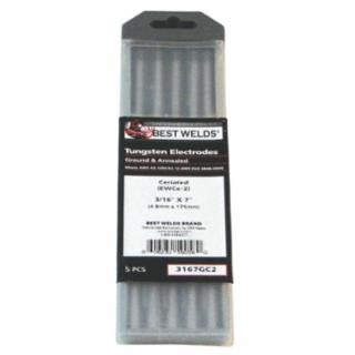Best Welds 900-3167GC2 3/16 X 7 2% Ceriated Tungsten 5/Pk (1 PK)