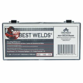 Best Welds 901-932-145-175 Bw-2X4-1/4 Glass Mag Lens 1.75 Diopter