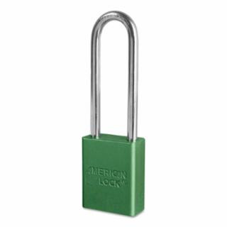 American Lock A1107GRN Aluminum Padlock Green Boxed 3"Shackle S