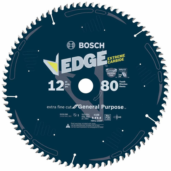 Bosch Power Tools DCB1280 12" X 80T Xtra Fine Sawblade