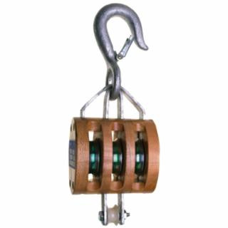 Campbell 7208536 3003 Triple 4" Regular Wood Shell Block- Loos