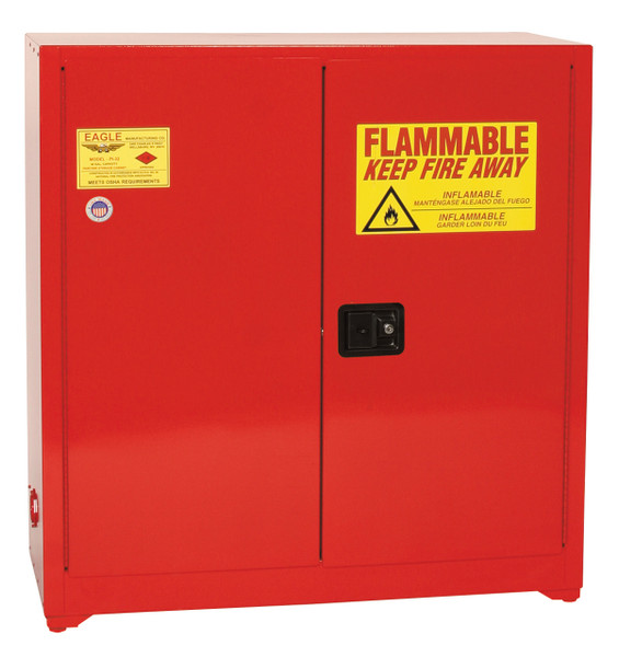 Eagle PI30X 33230 40 Gallon Paint Storage Cabinet Red 1 Door