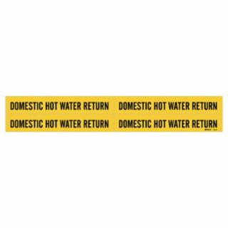 Brady 91986 Card Of Domestic Hot Water Return Self Sticking
