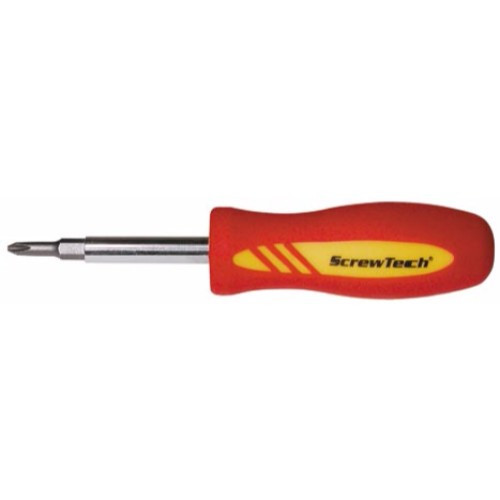 Alfa Tools SCD4ER 4 in 1 Red/Yellow Comfort Grip Screwdriver