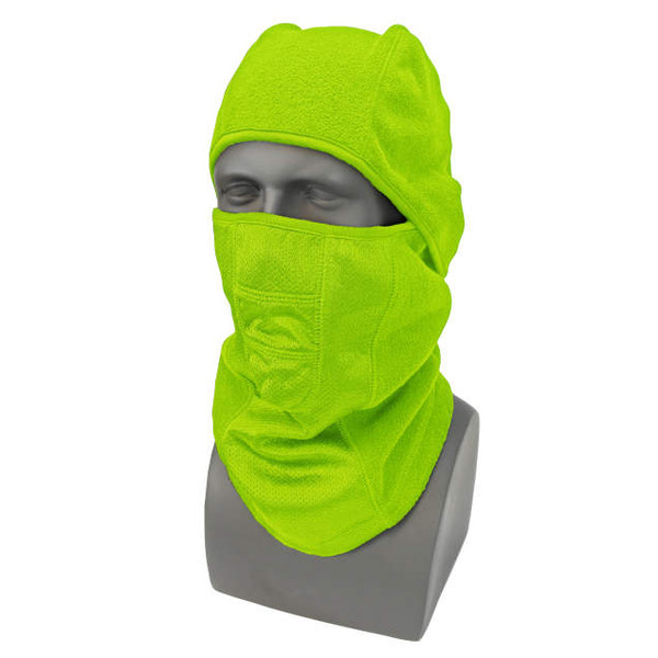 Radians RWL25HVG Hinged Fleece Balaclava- Hi Vis Green