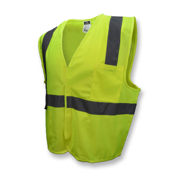 Radians SV2GS4X Economy Tpr/Cl2 Solid Safety Vest-Grn-4X