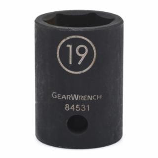Gearwrench 84531N 1/2" Drive 6 Point Standard Impact Metric Socket 19 mm