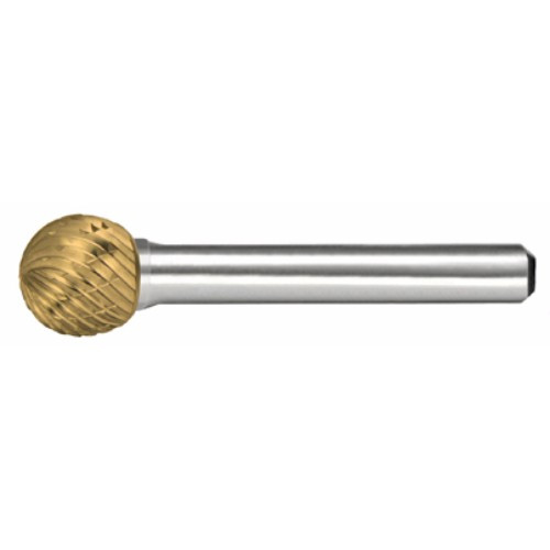 Alfa Tools B71247DTN SD-6 Carbide Burr Ball Double Cut Tin Coated