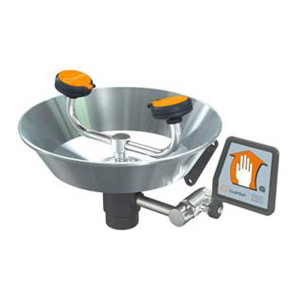 GUARDIAN 2-HEAD EYE/FACE WASH W/1-1/2" IPS CAST BRS TRAP