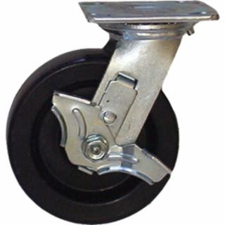 Saf-T-Cart SC-25 6" X 2" Swivel Polyolefin Caster W/Brake 700#Cap