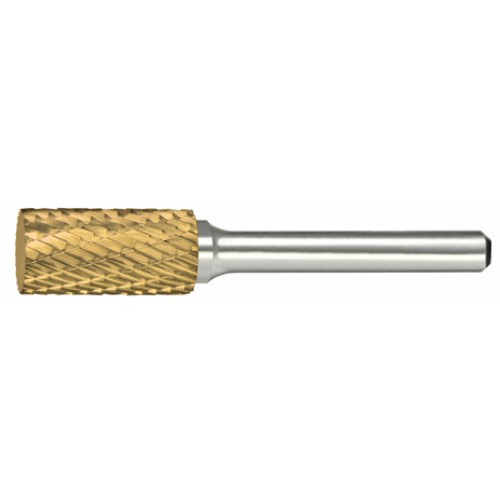 Alfa Tools B71202BDTN SA-1L Carbide Burr Cylindrical Double Cut Tin Coated
