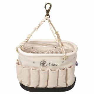 Klein Tools 5152S Canvas Bucket, 41-Pocket Oval Bucket with Swivel Snap