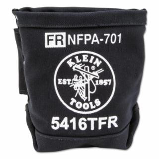 Klein Tools 5416TFR Tool Bag, Flame Resistant Bolt Bag, No. 4 Canvas, 5 x 10 x 9-Inch