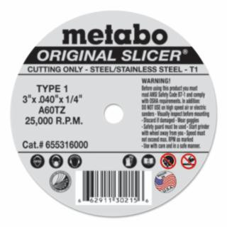 Metabo 655316000 T1 3 X 040 X 1/4 A60Tz