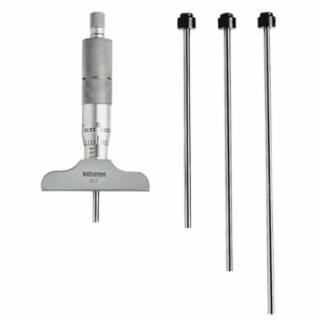Mitutoyo 129-127 0-4" Depth Micrometer W/4 Rods 2-1/2" Base