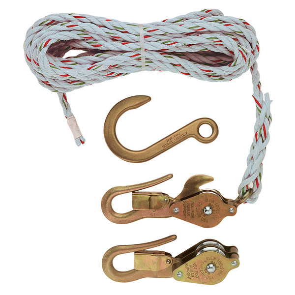 Klein Tools H1802-30SR Block and Tackle, Blocks 267/268, Anchor Hook 258