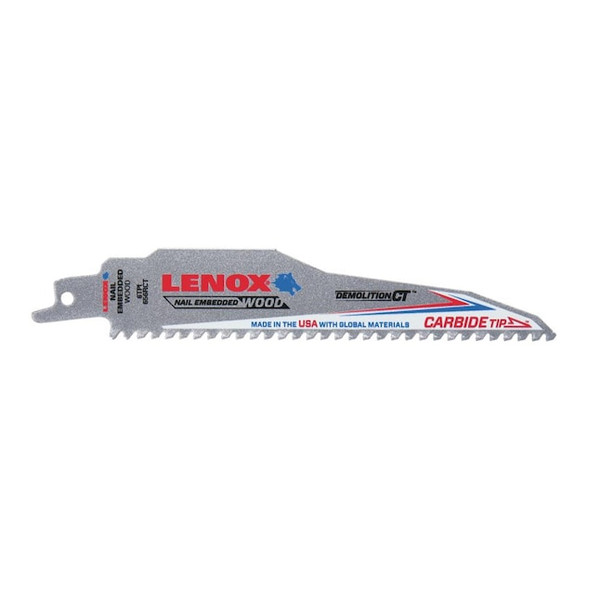 Lenox 1832118 6" 6Tpi Demolition Ct Reciprocating Saw Blade