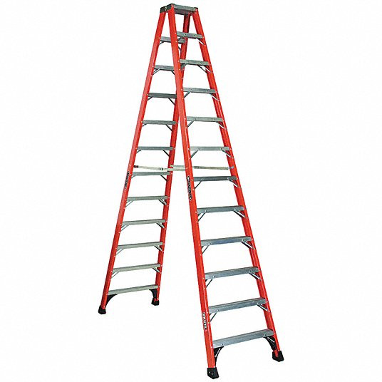 Louisville Ladder FM1412HD 12' Type 1Aa Fiberglassbrute Twin Step Ladder