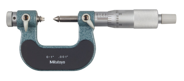 Mitutoyo 126-901 0-1" Screw Thread Micrometer W/Anvil Set