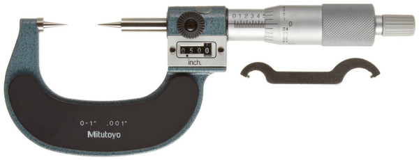 Mitutoyo 142-177 0-1" Point Micrometerw/Digital C