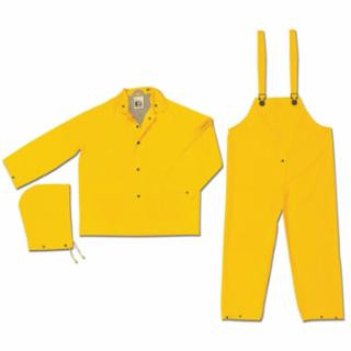 Mcr Safety 1003X5 Stowaway- .25 mm - 2-Ply Pvc- Suit- 3 Pc- Yellow